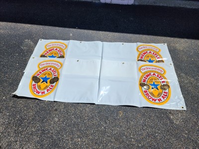 Vintage Newcastle Brown Ale Advertising Vinyl Banner/Sign 6ft Long 2 Available 