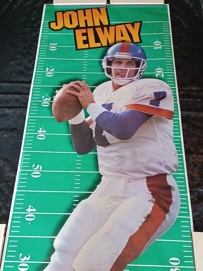 Póster de John Elway - GIGANTE NFL Denver Broncos Little Caesar's - RARO De colección Foto 3 de 4
