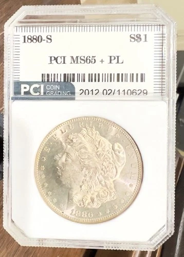 1880 S Morgan Dollar PROOF LIKE  PCI SLABBED 65
