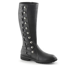 Black Aristocrat Medieval Knight Renaissance Fair Mens Costume Pirate Boots