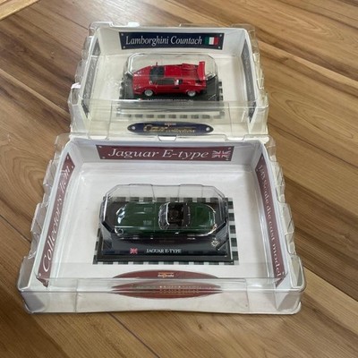 De Agostini 1:43 Jaguar E-Type und Lamborghini Countach 2 Stück