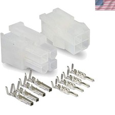 Connector Lot, 5 Matched Sets, 4-Circuits w/18-24 AWG, Pin Size: Standard .01...