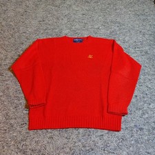 Vintage Polo Ralph Laruen Rare 80'S 90'S Cursive RL Logo Wool Sweater Sz Medium