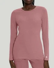 NWT  XXL White Cross Layer Silky  Smooth Underscrubs Mauve