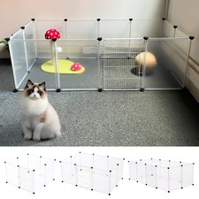 8/10/12 Panels Enclosure DIY Cat Dog Playpen Panel Kitten Rabbit Pet Cage Fence
