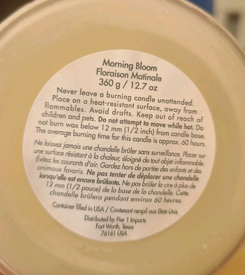 Tarro lleno de velas Pier 1 mosaico Morning Bloom 12,7 oz azulejos iridiscentes rosas Foto 3 de 4