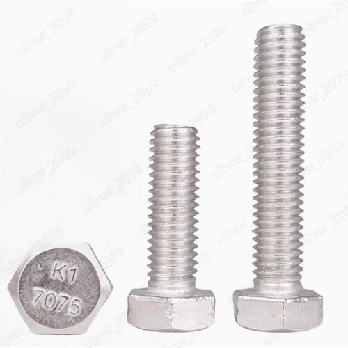 Aluminum Alloy 7075 Hexagon Bolts Hex Head Cap Screws M4/M5/M6/M8/M10 - Picture 3 of 6