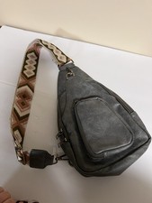 Unbranded Gray Faux Leather Sling Bag See Pictures Details