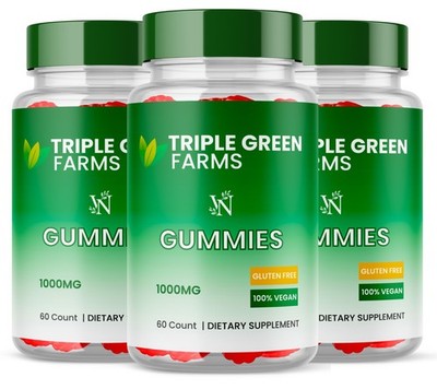Triple Green Farms Gummies for Daily Metabolism and Health Support 3 Pack 180ct
