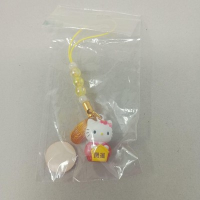 Sanrio Hello Kitty Good Luck And Bad Amulet Bell, Oval, Netsuki, Strap, Hachiman