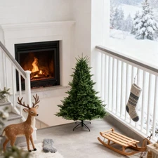 4 ft Artificial Full Christmas Tree European Fir XMAS tree & 673 PE PVC Tips