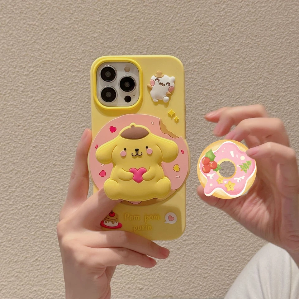 Linda funda de teléfono 3D de dibujos animados animes anti-caída para iPhone 16 15 14 13 12 Pro Max Foto 3 de 4