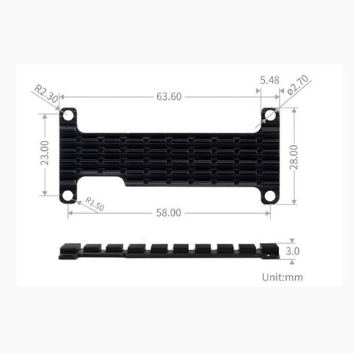 Aluminum Alloy Shell for Raspberry Pi Zero/Zero W/Zero 2W Heatsink New - Photo 2/10