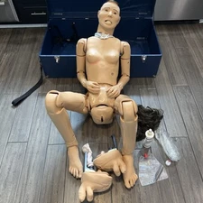 NASCO Lifeform Keri Nursing Skills Full Medical Manikin 2 Male 1 Female Wig Case