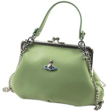 Authentic Vivienne Westwood Shoulder Bag Handbag Ladies EMMA FRAME PURSE GREEN 5