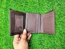 Men’s Genuine Leather Trifold Wallet RFID Blocking Gift Boxed – Christmas Sale