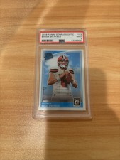 2018 PANINI DONRUSS OPTIC BAKER MAYFIELD RATED ROOKIE Card PSA 9. rookie card picture