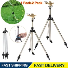 Impact Sprinkler on Tripod Base Large Area Water Sprinkler for Lawn Yard Garden