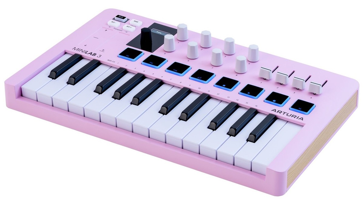 Arturia MIDI keyboard 25鍵 Arturia MiniLab 3 Rose Quartz 25-Key MIDI Music Production