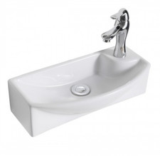 Renovators Supply Laura Wall Mount Bathroom Sink 18 In. White Ceramic, 71667