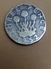 1952 Great Britain Threepence (3 Pence) King George VI UK Vintage Coin — photo 2