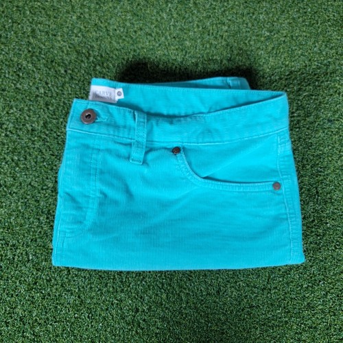 Carve Designs Cord Shorts roher Saum lässig türkis blau Größe 10