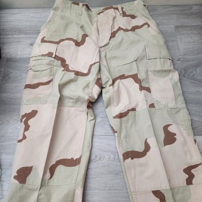 Military Tan Desert Camouflage Combat Trousers Pants Size 34 Cargo  Ripstop