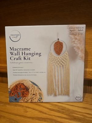 NEW FREEFORM Craft Macrame Wall Hanging Craft Kit Decor Beginner Friendly jute 