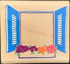 Rubber Stampede Posh Impressions Window Box Flower Box Rubber Stamp