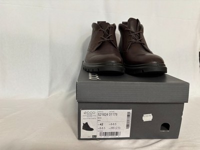 New! ECCO Citytray Avant Chukka Boots- Mocha Brown- Mens EU 42 / US 8-8.5 -