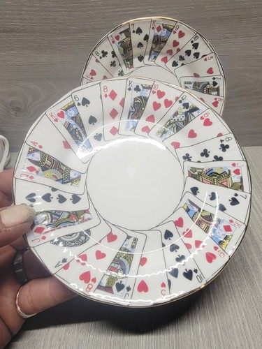 7 Elizabethan Staffordshire Bone China 6.5" Saucer "Cut for Coffee" - Picture 2 of 4