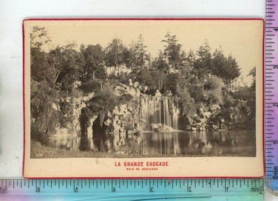 La Grande Cascade Bois de Boulogne France Cabinet Card 4x6