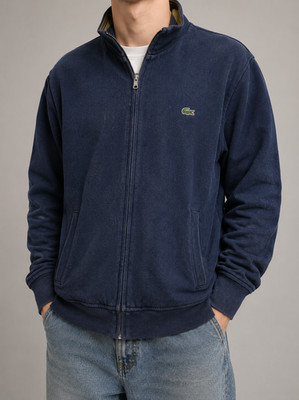 Lacoste Zip Sweatshirt Navy - Size S
