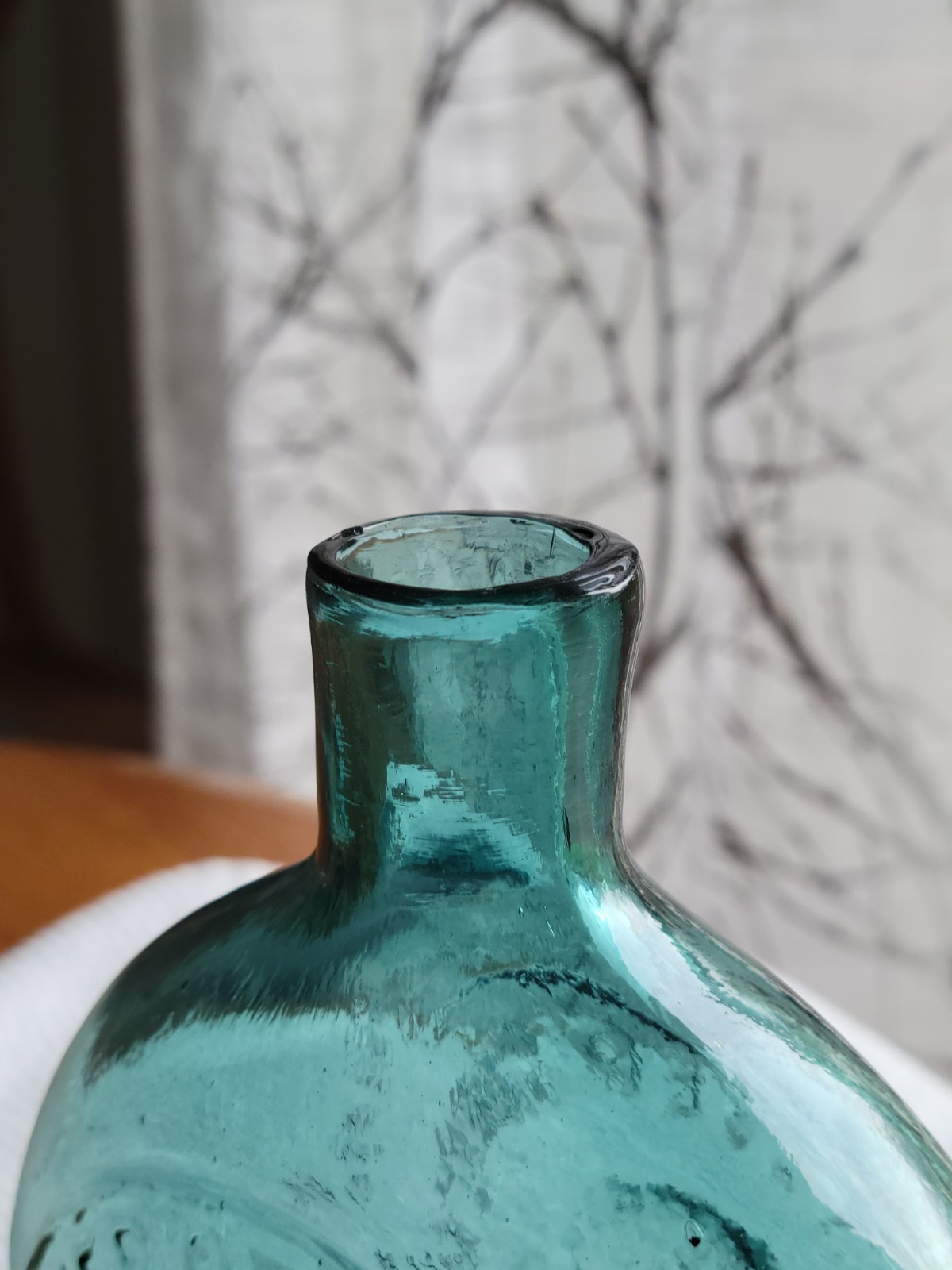 Old Rich Shaded Teal Dyottville Quart Washington Taylor Historical Flask Crisp