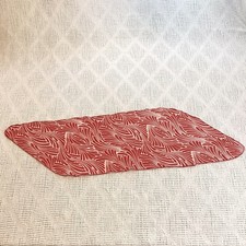 Red White Vintage Bold Printed Semi Sheer Parallelogram Scarf 38in Long