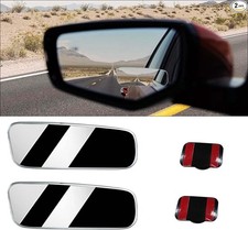 2pcs Rimless Rearview Blind Spot Mirror 3.7 X 1.4 Hd Wide Ang Size Rimless