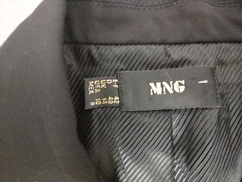Women's Black Mango Blazer Size 14 Missing Belt - Picture 3 of 7