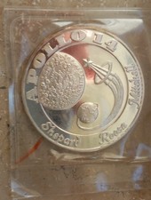 Apollo 14 NASA Silbermedaille 70g Feinsilber 6cm Sammlerst&uuml;ck