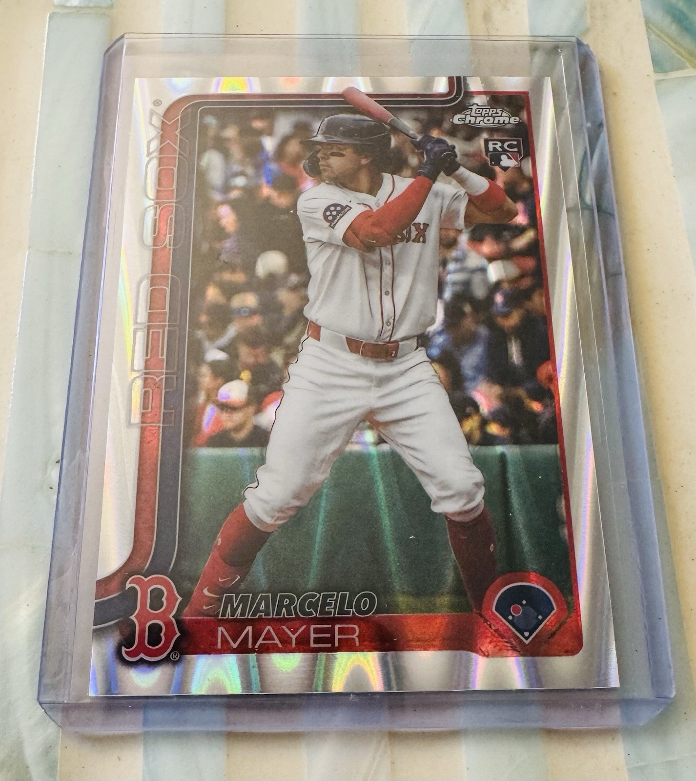 Marcelo Mayer 2025 Topps Chrome Update Raywave refractor USC9 Rookie Card