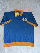 Stall & Dean Seattle Sonics Vintage Warm Up Shirt Jersey Men5XL Blue Basketball