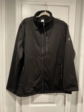 NWT Ozark Trail Mens Size L Black Mock Neck Soft Shell Full Zip Jacket