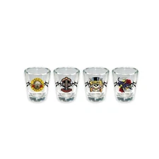 ICUP GUNS N' ROSES 4 Piece Shot Glass Set Multicolor 