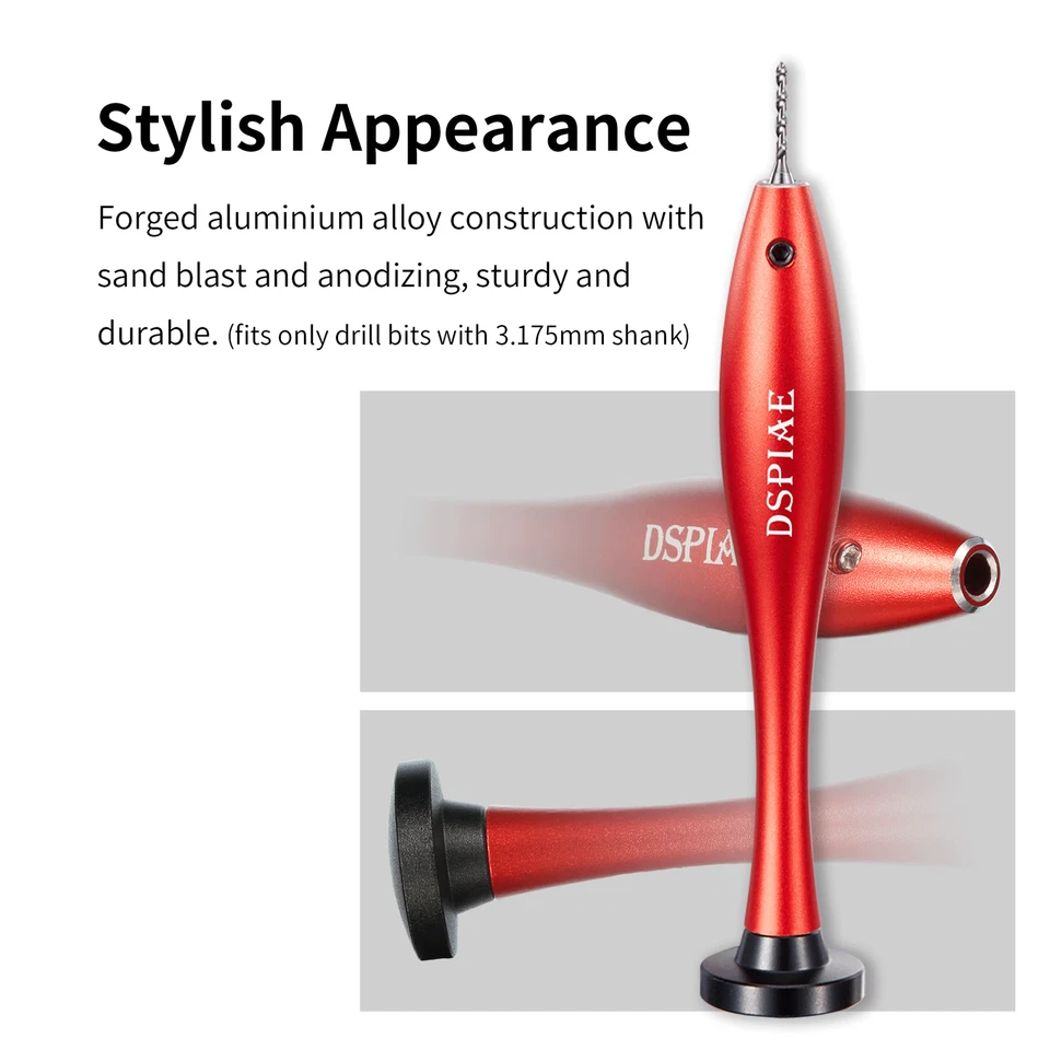 DSPIAE AT-HD Aluminum Alloy Hand Drill with 0.3mm-1.2mm Drill Bits Modeling Set - Image 2 of 4