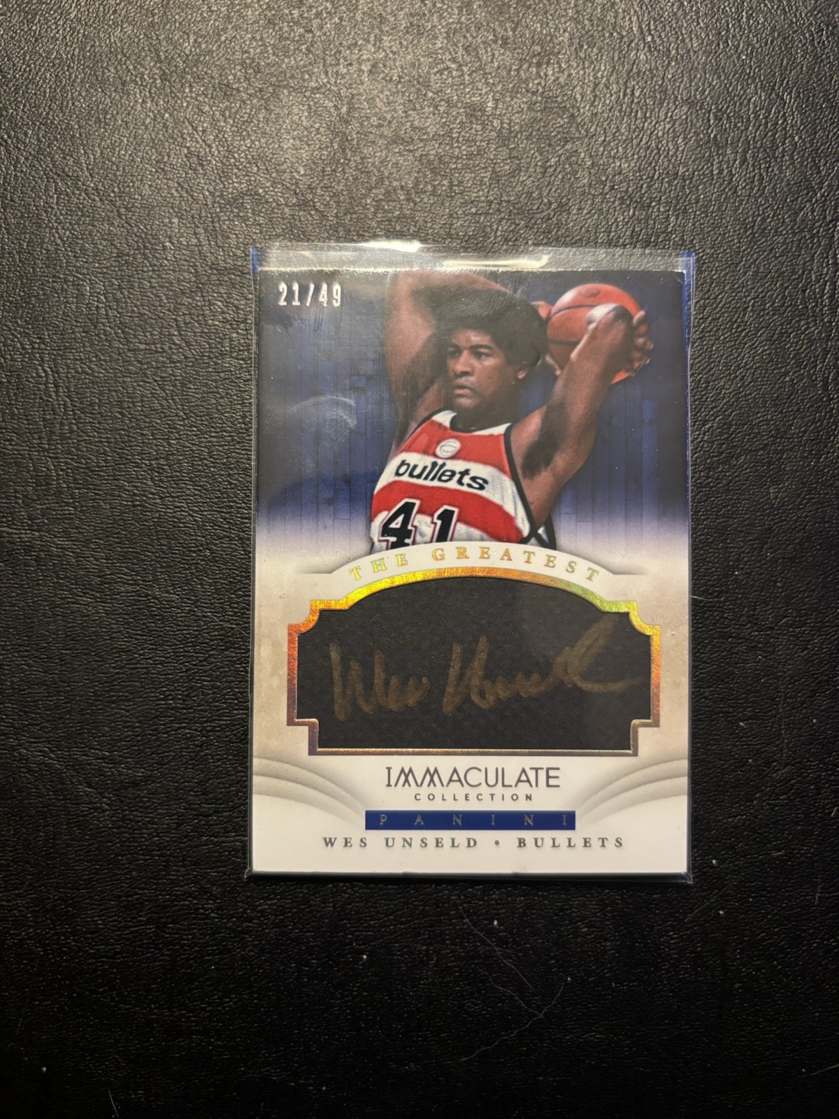 2013-14 Panini Immaculate THE GREATEST WES UNSELD Bullets AUTO/49 AUTOGRAPH LEGE view 2