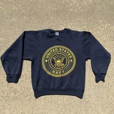 Vintage 90s SOFFE United States Navy Crewneck Sweatshirt Mens Small USA Made