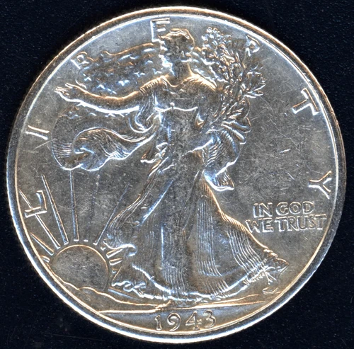 1943-S AU 90% SILVER WALKING LIBERTY HALF DOLLAR