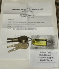Infiniti 4-Track High Security Guide Keys