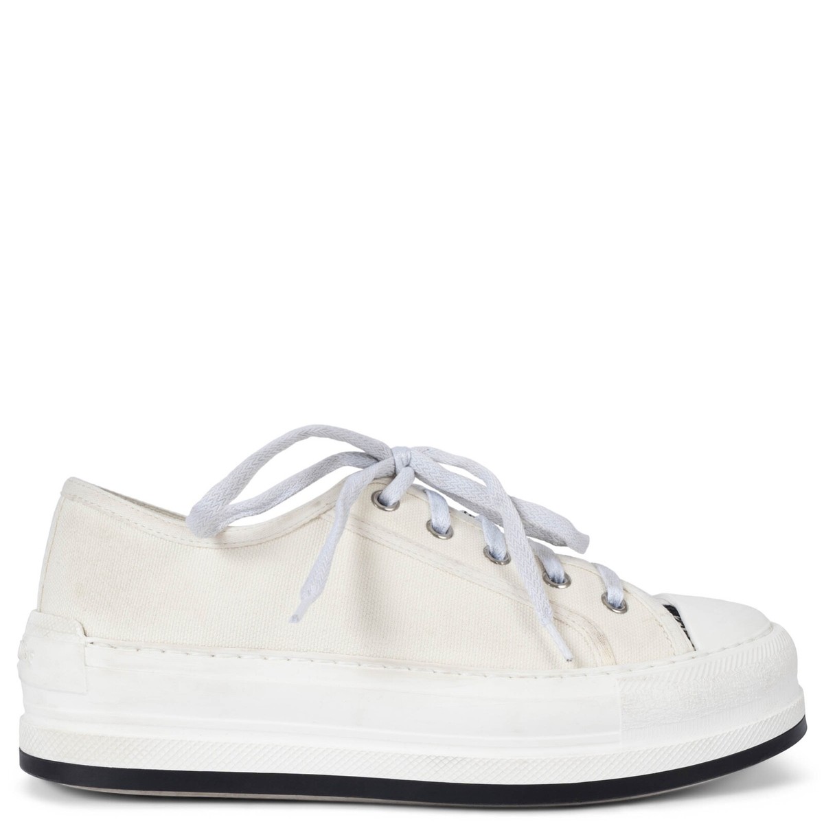 スニーカー Walk'n'Dior Platform Calfskin & Embroidery Cotton Sneaker Walk'n'Dior Platform Sneaker White Multicolor Cotton