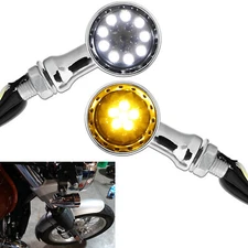 LED Blinker Turn Signal Amber & White Light For Harley Sportster XL 1200 883