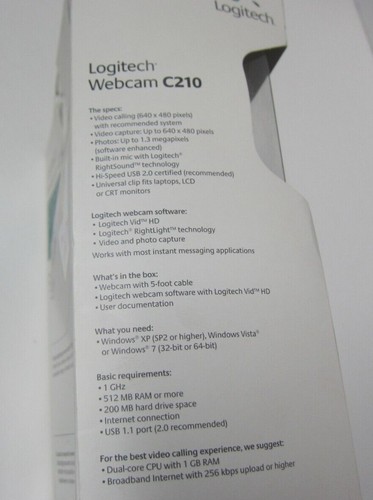Logitech USB C210 Web Cam V-U0019 Zoom Skype Online Video - 第 4/5 張圖片